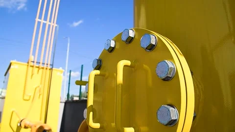 Liquid propane gas station Stock Footage 223688867