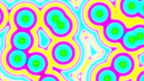 Liquid Psychedelic Colorful Bubble Cells Retro VJ Motion Background Loop Stock Footage 69774053