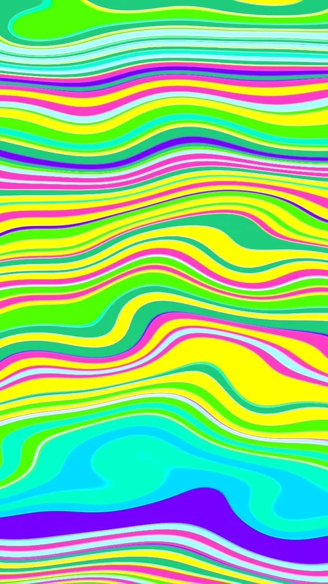 Liquid psychedelic pattern of curved lines Stock Footage 303885969