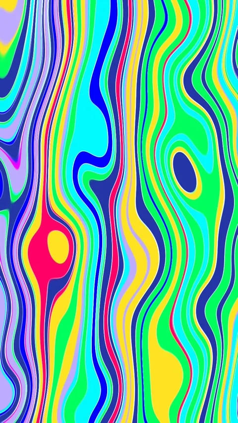 Liquid psychedelic pattern of curved lines Stock Footage 303886321