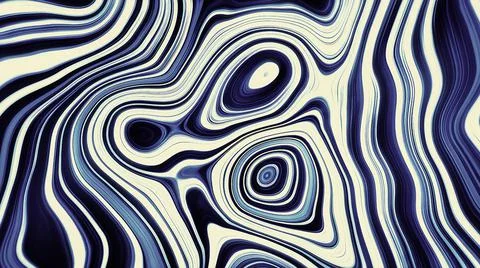 Liquid psychedelic pattern of curved lines. Motion. Moving liquid pattern with Stock Illustration