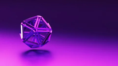 Liquid purple object hovers on violet surface with automotive lighting effects Foto stock