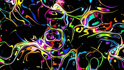 Liquid Rainbow 4K 02 Stock Footage 121734985