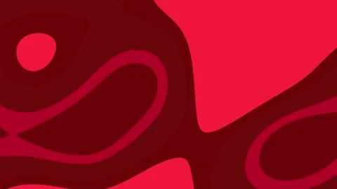 Liquid red abstract flowing shapes Stock Footage 307561575