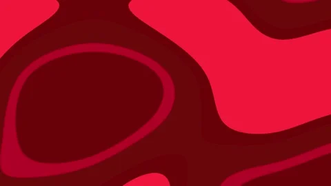 Liquid red abstract flowing shapes Stock Footage 307561604