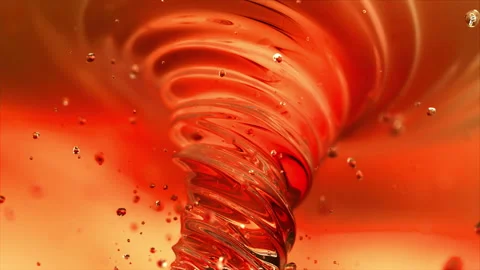 Liquid red drink vortex in 4K Stock Footage 90183446