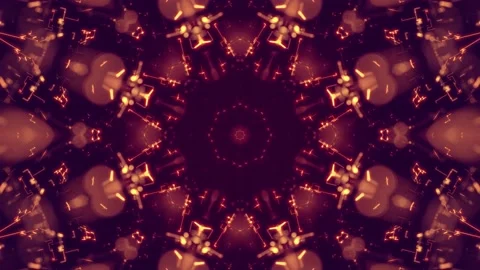 Liquid red symmetrical pattern like kaleidoscope with waves. Stock Footage 152558373