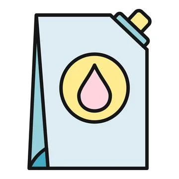 Liquid refill pouch vector icon design illustrating beverage packaging Stock Illustration