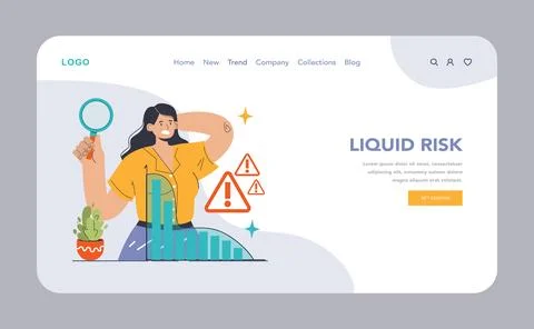 Liquid Risk concept. Flat vector illustration イラスト素材