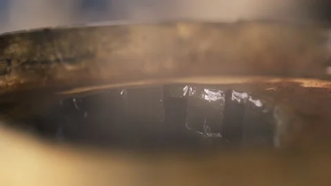 Liquid shaking in a diesel generator Stock Footage 257784491