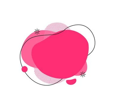 Liquid shape. Abstract trendy fluid bubbles. Dynamic magic frame. geometric Stock Illustration
