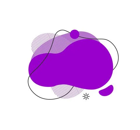 Liquid shape. Abstract trendy fluid bubbles. Dynamic magic frame. Vector 스톡 일러스트