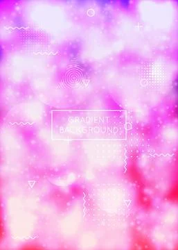 Liquid shapes cover with dynamic fluid. Neon bauhaus gradient wi Stock Illustration