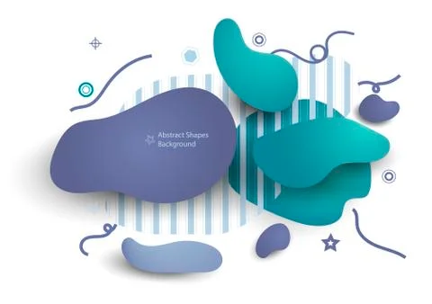 Liquid shapes dynamic background. Unique abstract Stock Illustration