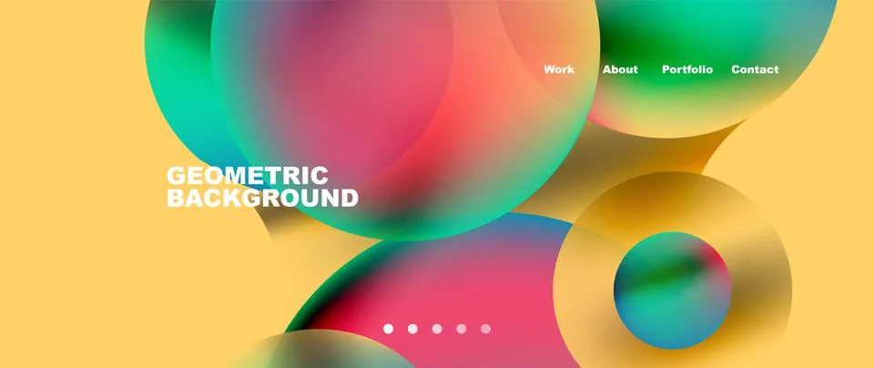 Liquid shapes with flowing gradient colors. Round elements and circles. Vector Stock Illustration