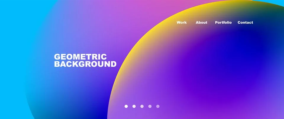 Liquid shapes with flowing gradient colors. Round elements and circles. Vector Stock Illustration