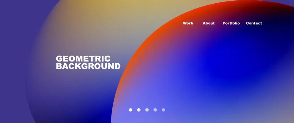 Liquid shapes with flowing gradient colors. Round elements and circles. Vector Illustrazione stock