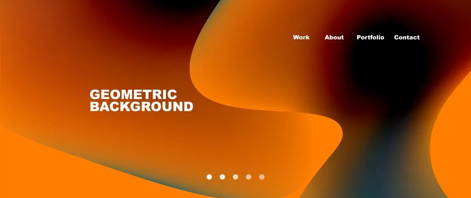Liquid shapes with flowing gradient colors. Round elements and circles. Vector Stock Illustration