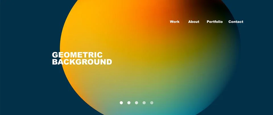 Liquid shapes with flowing gradient colors. Round elements and circles. Vector Illustrazione stock