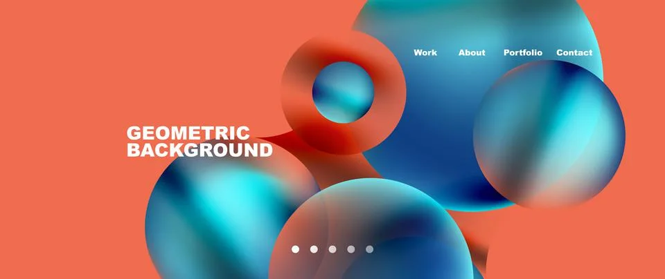 Liquid shapes with flowing gradient colors. Round elements and circles. Vector Stockillustratie