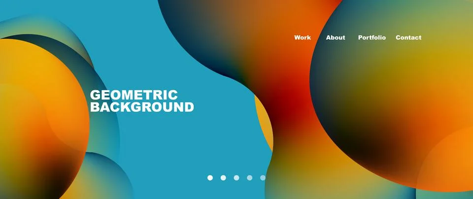 Liquid shapes with flowing gradient colors. Round elements and circles. Vector イラスト素材