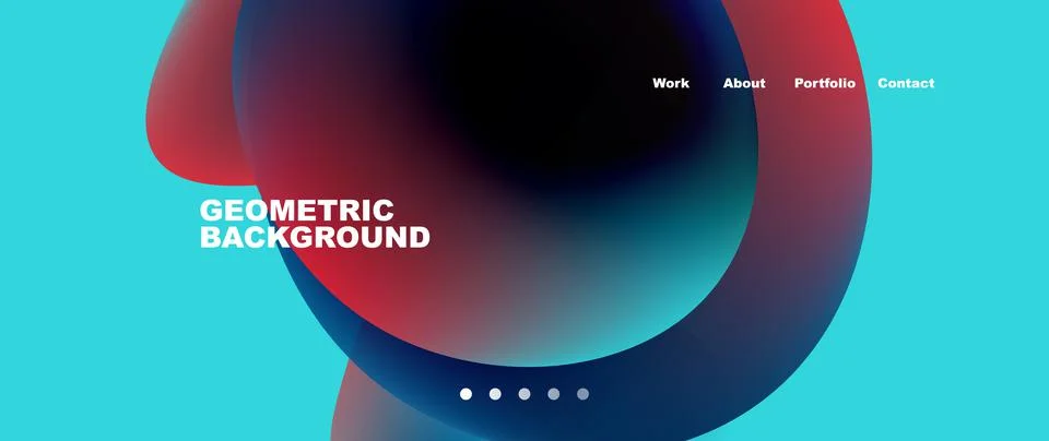 Liquid shapes with flowing gradient colors. Round elements and circles. Vector Stock Illustration