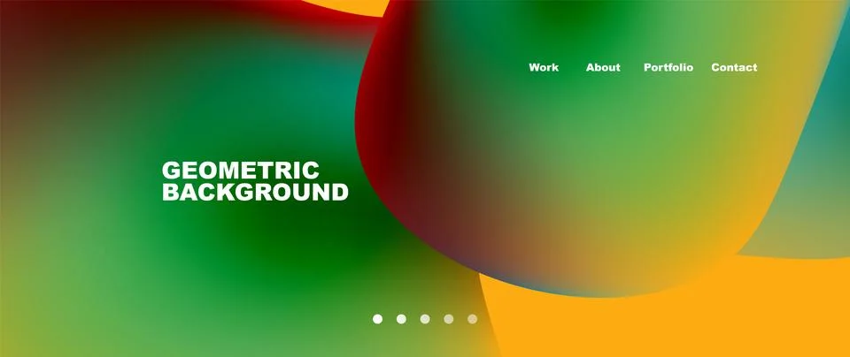Liquid shapes with flowing gradient colors. Round elements and circles. Vector Stock Illustration