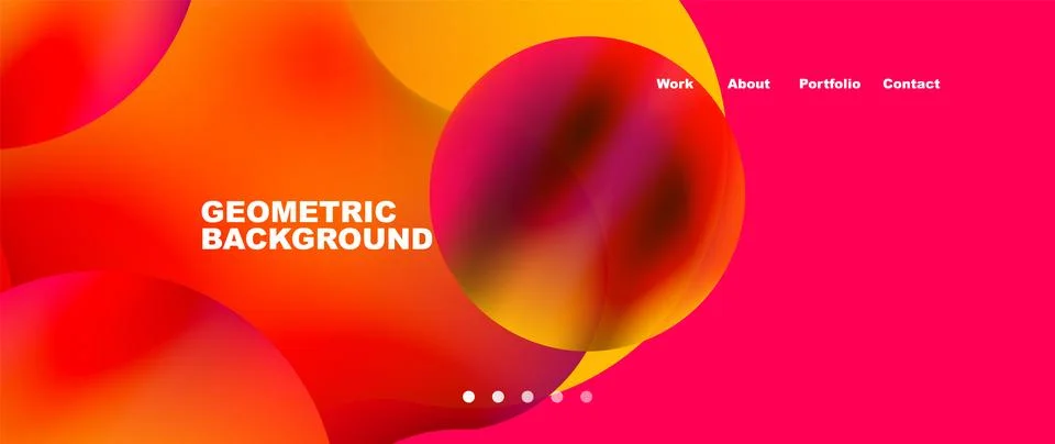 Liquid shapes with flowing gradient colors. Round elements and circles. Vector Stock Illustration