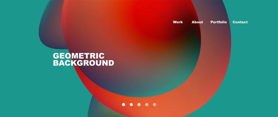 Liquid shapes with flowing gradient colors. Round elements and circles. Vector Stock Illustration