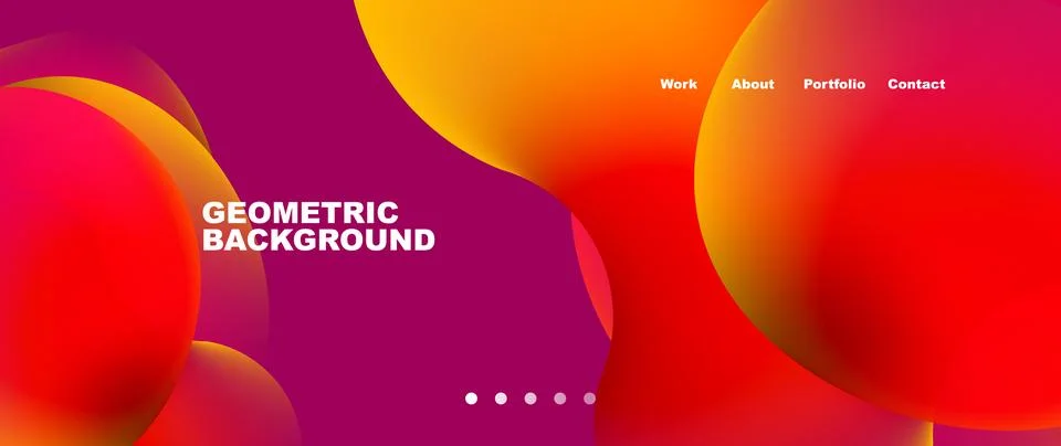Liquid shapes with flowing gradient colors. Round elements and circles. Vector 库存插图