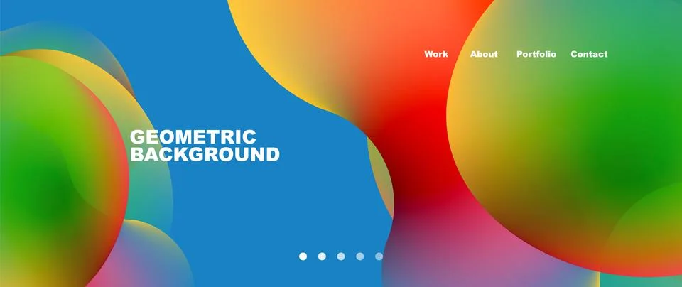 Liquid shapes with flowing gradient colors. Round elements and circles. Vector 스톡 일러스트