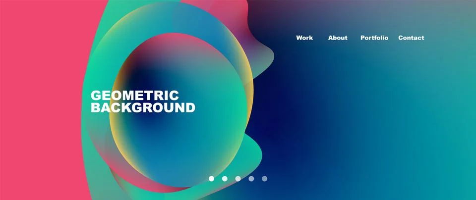 Liquid shapes with flowing gradient colors. Round elements and circles. Vector 스톡 일러스트