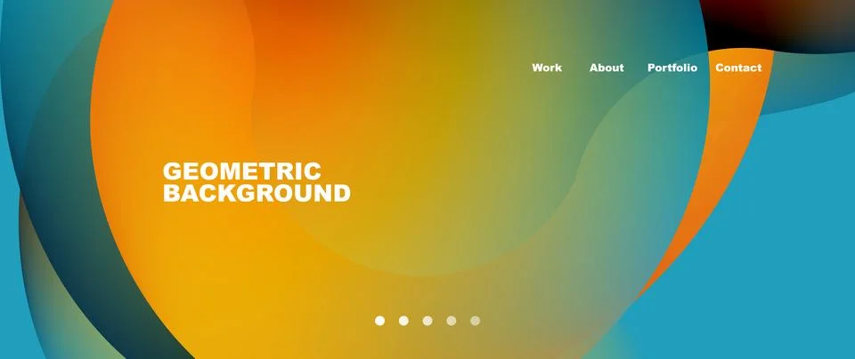 Liquid shapes with flowing gradient colors. Round elements and circles. Vector Stock Illustration