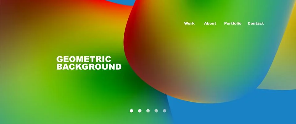 Liquid shapes with flowing gradient colors. Round elements and circles. Vector 스톡 일러스트