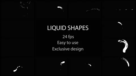Liquid Shapes Motion Graphics Pack Stock Footage 92847613