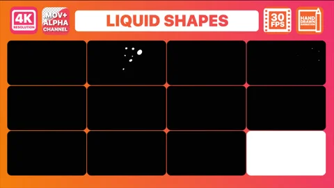 Liquid Shapes Pack Stock Footage 130741154
