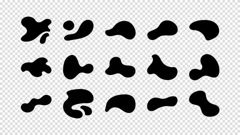 Liquid shapes, round abstract elements. Simple blotch water forms. Abstract.. 스톡 일러스트