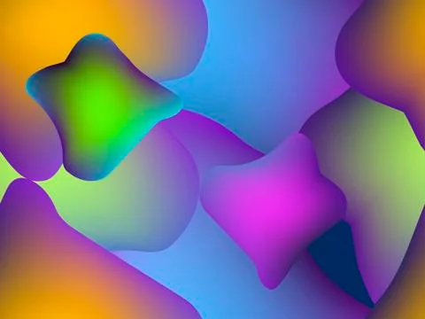 Liquid shapes seamless pattern. Abstract colorful gradient. Vector illustrati Illustrazione stock