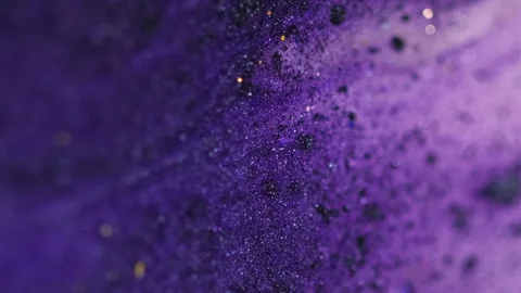 Liquid shimmer flow sparkling paint purple spill Stock Footage 287406226