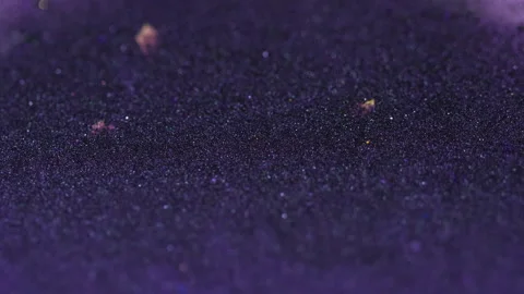 Liquid shimmer texture glitter paint flow purple Stock Footage 278202281