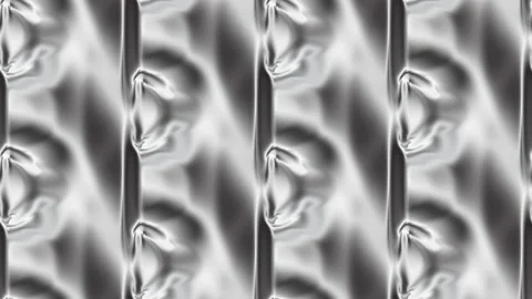Liquid silver background with flowing elements, abstract loop video Video stock 164249801