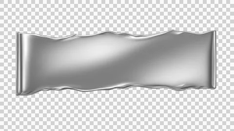 Liquid silver horizontal banner, chrome or mercury splash, wavy metallic sh.. Stock Illustration