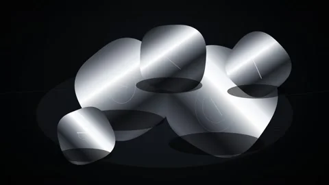 Liquid Silver Mercury Ripples Luxury Background 库存影片 344258165