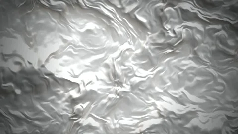 Liquid silver metal surface rippling in a slow organic motion Stock Footage 340877408