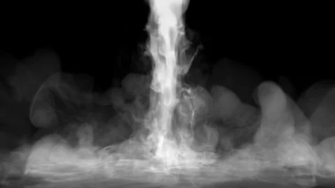 Liquid smoke falling down on surface in colored lights. Dry ice drop spreading Stock Illustration