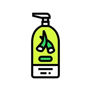 Liquid soap aloe vera label color icon vector illustration Stock Illustration