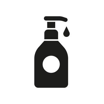 Liquid soap bathroom icon vector basic design simple and modern 스톡 일러스트