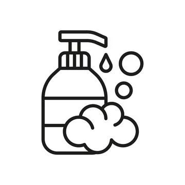 Liquid soap bathroom icon vector basic design simple and modern Stockillustratie