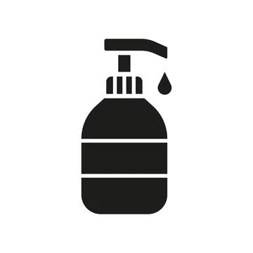 Liquid soap bathroom icon vector basic design simple and modern Stock Illustration