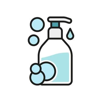 Liquid soap bathroom icon vector basic design simple and modern Stock Illustration